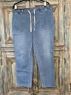 Buffalo David Bitton Mid Wash Blue Drawstring Denim Joggers